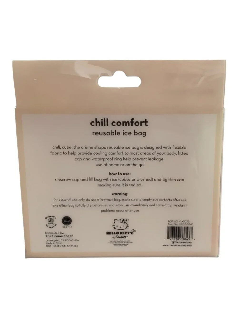The Creme Shop x Hello Kitty Chill Comfort Reusable Ice Bag, Pink Leakproof NEW